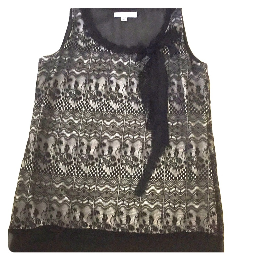 CAbi Lace black/cream top size XS